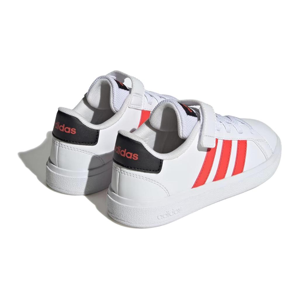 Adidas Grand Court J White Bright Red Kids Sneakers Cloud-White Core-Black IG4840