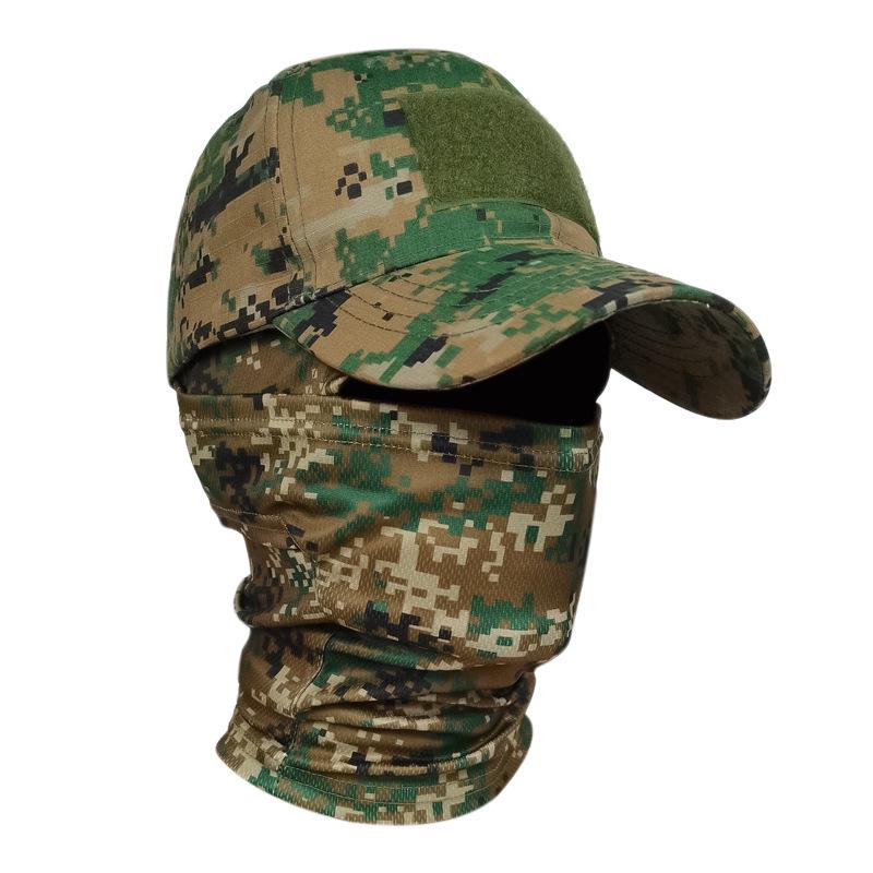 Grenzüberschreitende Camouflage-Baseballkappe mit Maske für Outdoor, Jagd, Angeln, Sonnenschutz und taktischen Einsatz