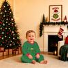 Christmas Print Family Matching Plush Loungewear Set, Parent-Child Holiday Pajamas