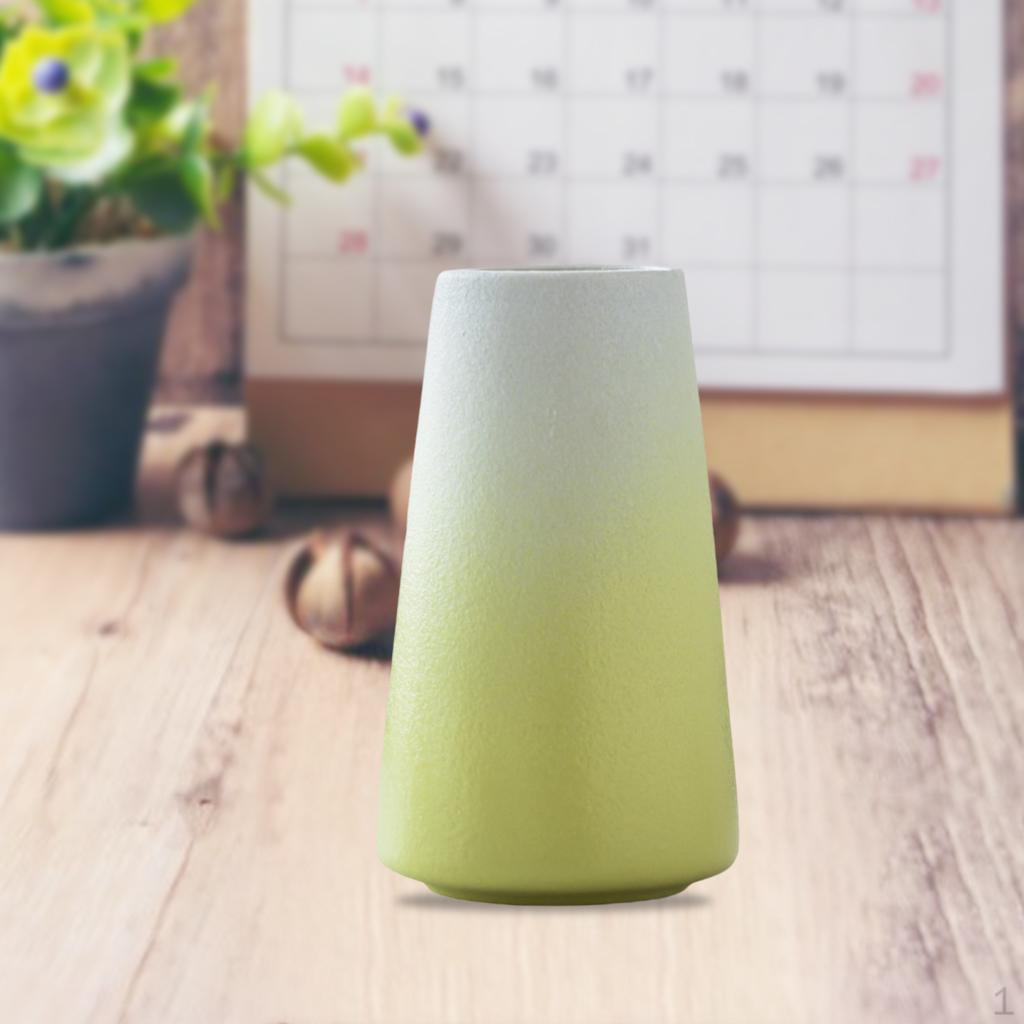 

Ceramic Flower Vase, Decorative for Home Decor, Table Top Centerpieces, Arranging Bouquets Gradient yellow