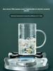 High Borosilie Glass Cup with Sc Large Capaci 000ml Tea Brewing Cup Heat Resistant Lid Included Home Use Water Cup