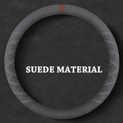 Auto-Lenkradbezüge, Rindsleder, Wildleder, Lenkradbezug, Universal, 37–38 cm, atmungsaktiv, Lenkradbezüge, Autozubehör