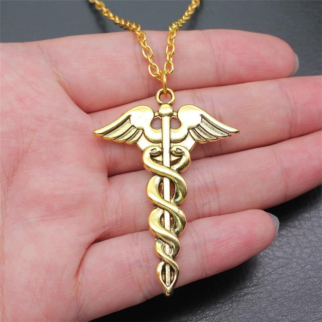 Amuletă talisman de culoare aurie, colier cu lanț lung de 45 cm sau 70 cm, bijuterii feminine, aniversare de nuntă, etnice pentru tine