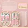 Luxury Beauty Nail Clipper Set 14-Piece Carbon Steel Durable Portable Manicure Tools Custom Logo Plastic Box for Women Nail Art