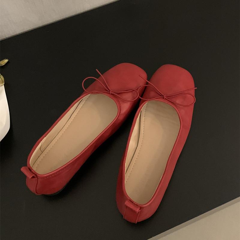 Fashion Bailamos New Women Flats Fashion Round Toe Bow-knot Slip On Ballerinas Shoes Soft Flat Ladies Casual Dress Ballet Shoes