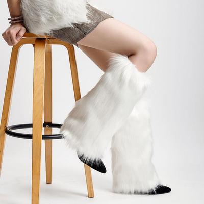 Autumn and Winter Warm Socks Faux Fur Leg Warmers Boot Covers For Women Girls Fashion Thermal Socks Cold Weather Accessories