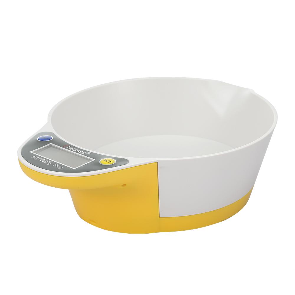 Hushållens elektroniska digitala köksvåg LCD-skärmsvåg Mätning Vikt Handverktyg Avtagbar gul