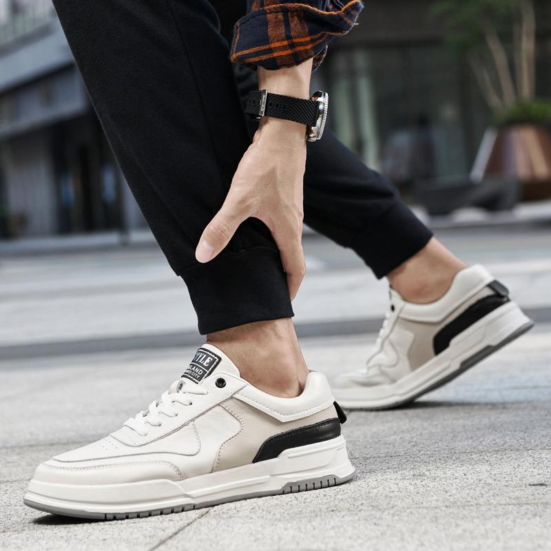 2022 Neueste Luxus Herren Plateau-Sneakers Atmungsaktive Echtleder Laufschuhe Herren Freizeit Reise Bequeme Freizeitschuhe
