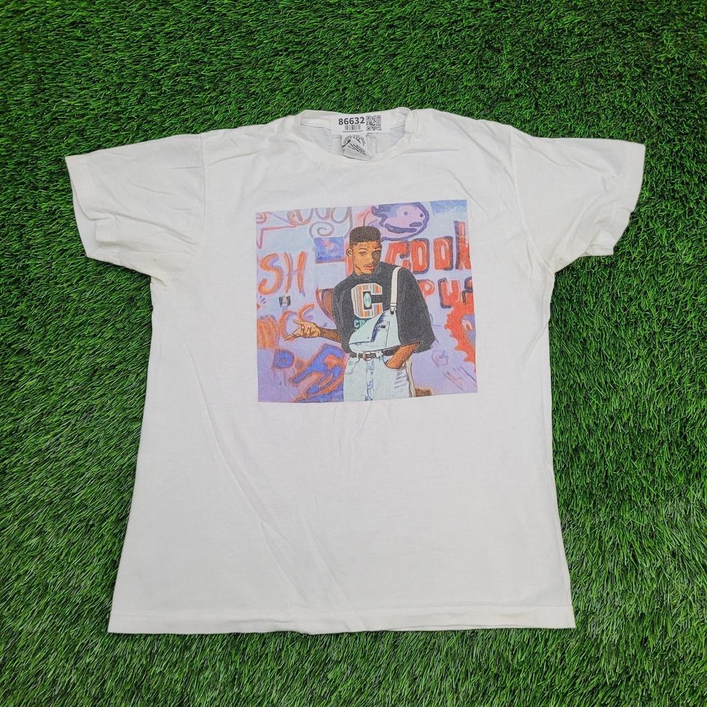Vintage Y2K Fresh-Prince Bel-Air Shirt S/M 19x24 White Pop-Culture