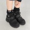 Niche autumn new Velcro Martin boots functional wind deconstruction high-top locomotive wind boots heightening boots