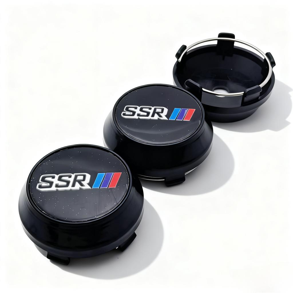 4 st JDM SSR Logotyp Emblempatch Bilfälg Mittkåpor Hög Kåpa 60MM 56MM Fälgar Navkåpa Fälg Navkåpor Skydd Ersättningsbilstillbehör