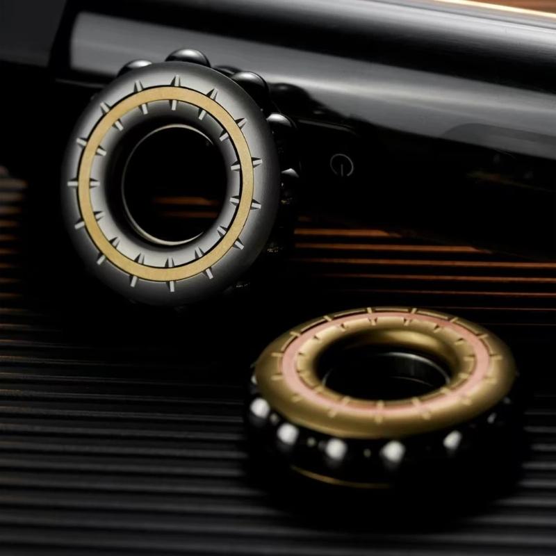 Edc Mechanical Ring Buddha Beads Fidget Spinner Metal Ratchet Decompression Push Slider Anxiety Stress Relief Fingertip Gyro Toy