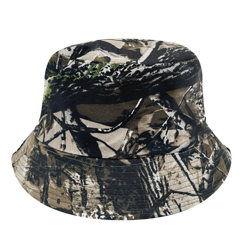 Retro Doppelseitige Schlangenmuster Camouflage Fischerhut für Männer und Frauen Outdoor Radfahren Sonnenhut Frühling und Sommer Reise Sonnen Modehut