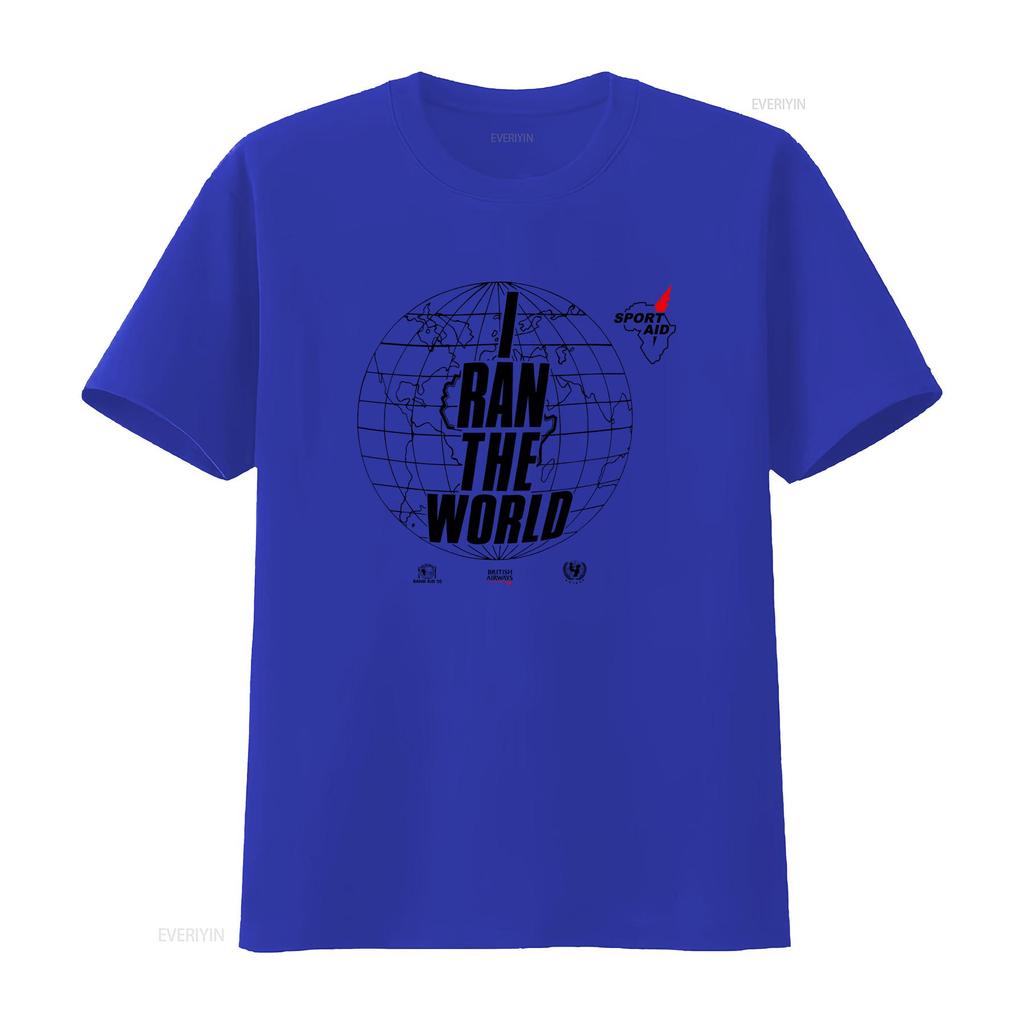 Vintage The Race Against Time I Ran World Tee 1986 Vintage Slightly Homme Streetwear Unisex Fashion Comfortable Stylish