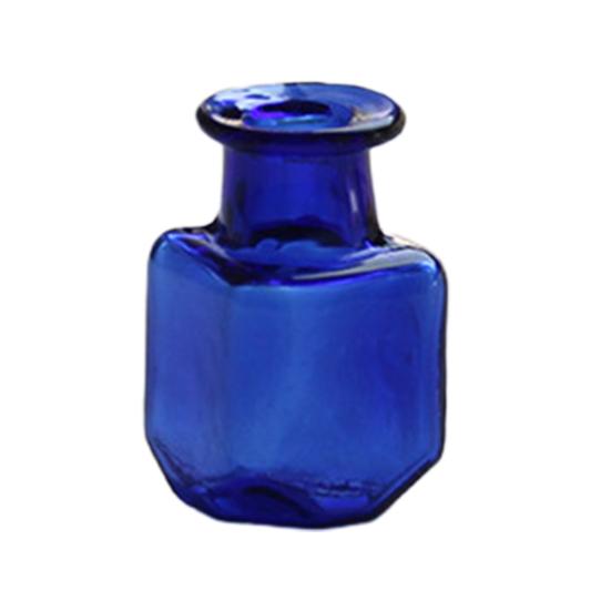 Miniature Vase Tiny Blue Glass Vase Small Flower Holder Cute Mini Vase H