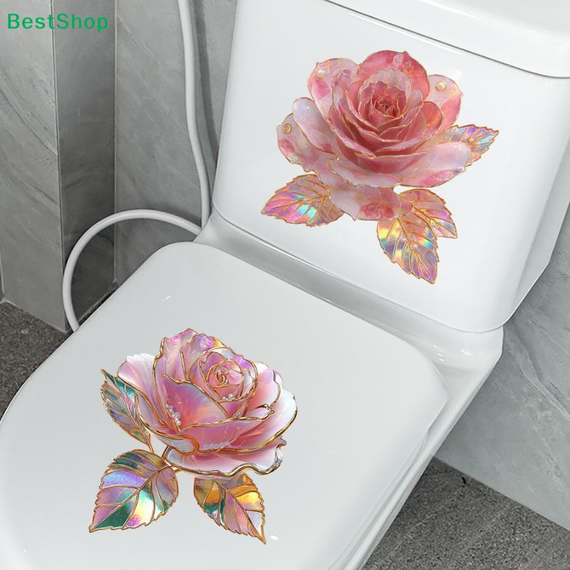 Blauer Lotos Toilettenaufkleber - Wasserdichte Selbstklebende Badezimmer-Dekal