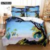 3D Digital Printing 2/3pc  Quilt Cover Pillowcase Double Bed Set Cover Quilt Soft Microfiber Bedding Set  Forest