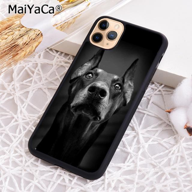 Doberman Dog Guarding Fierce Phone Case Shell For iPhone 17 Air 12 13 16 pro max 15 14 plus Cover coque iPhone 11pro max