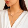 Cold Wind Design Pullable Necklace Necklace Pentagram Pearl Fringed Chain