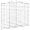 VidaXL Arched Gabion Basket 200x30x160-180 Cm Galvanized Iron 153388