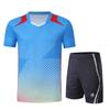 Unisex Badminton Sport Set Short Sleeve Top Shorts Men Women Kids Athletic Wear
