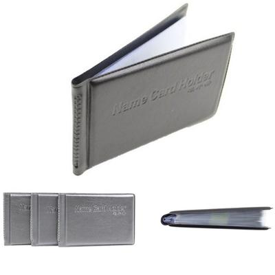 Porte-cartes de visite 40 cartes en cuir PU, portefeuille pour cartes, homme femme, noir, porte-cartes d'identité/de crédit, étui livre, portefeuille pour cartes de crédit CHAUD
