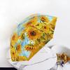 Transparent Umbrella 21inch Straight Automatic Umbrella Oil Painting Sunflower Folding Umbrella 70% Off Small Clear Transparent