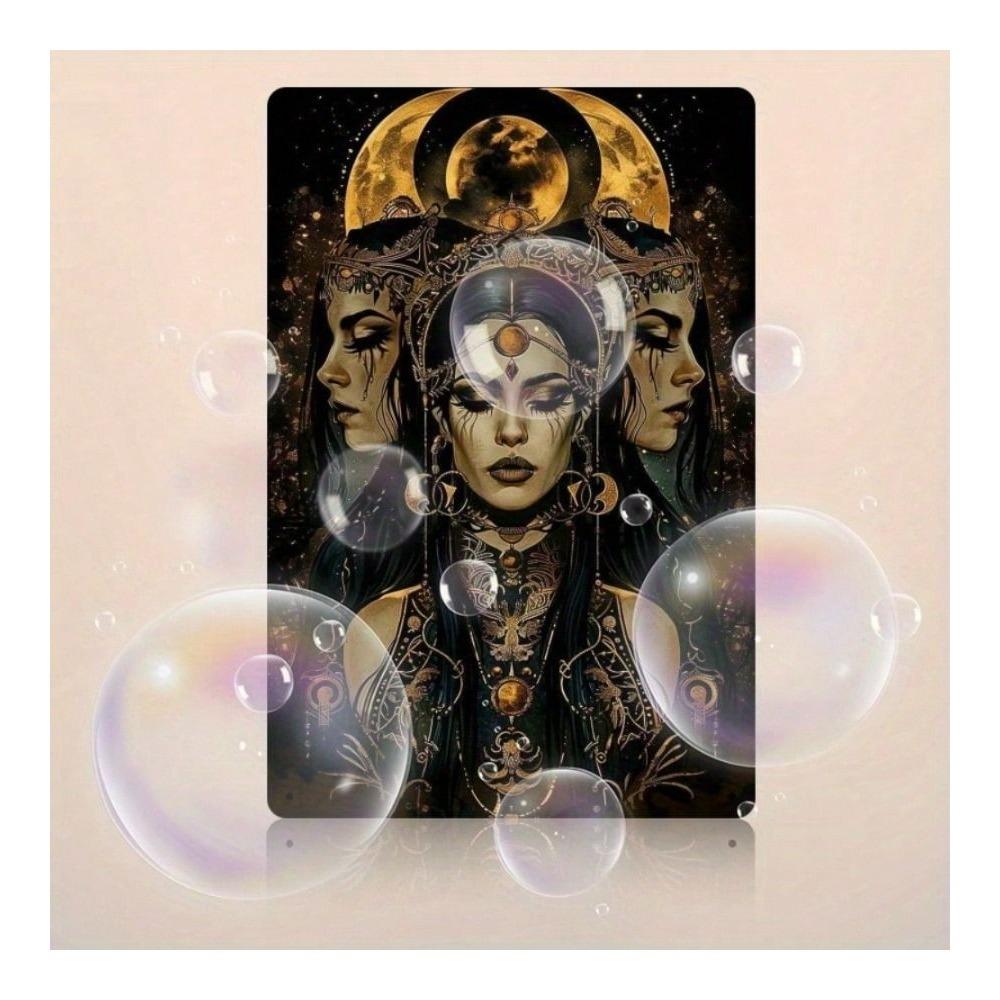 Vintage Gothic Hecate Metal Wall Art Poster, Iron Painting Decor for Living Room, 20x30 cm