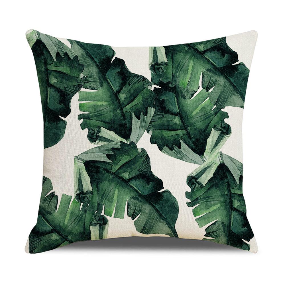 Ins Nordic Tropical Plant Pillow Cover New Home Furnishings Office Lumbar Cushion Pillow Cover