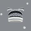 Playful Ear Cat Hand Knitted Beanie Hat For Women Charming Striped Design Perfect For Autumn And Fashion Winter