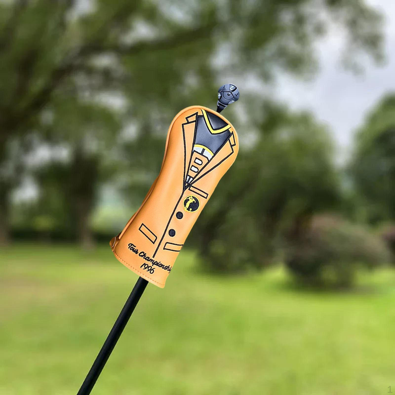 

Golf Wood Headcover Club Head Cover Funny Suit Coat Shape Protector Sleeve for UT коричневий
