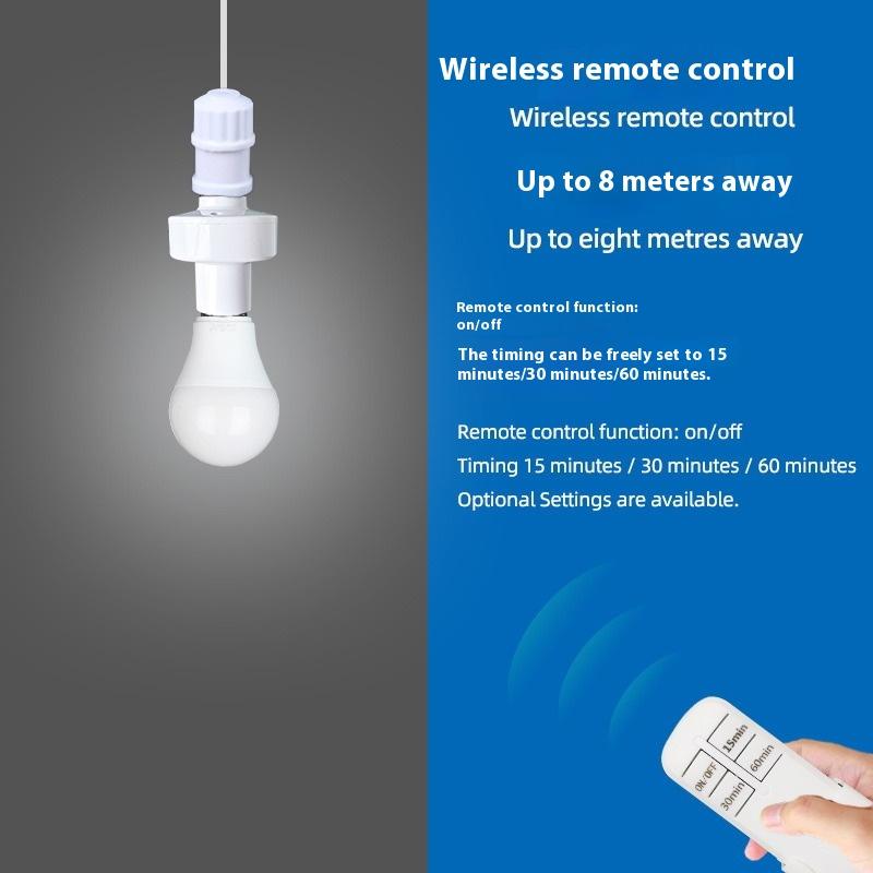 

E27 Беспроводной пульт дистанционного управления Умный таймер Выключатель Патрон для лампы Многоклавишный выключатель Детская комната Спальня Дом Таймер Выключатель