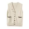 Knitted Vest Cardigan Spring and Autumn New Fashion Sleeveless Camisole Loose Fit Knitted Jacket