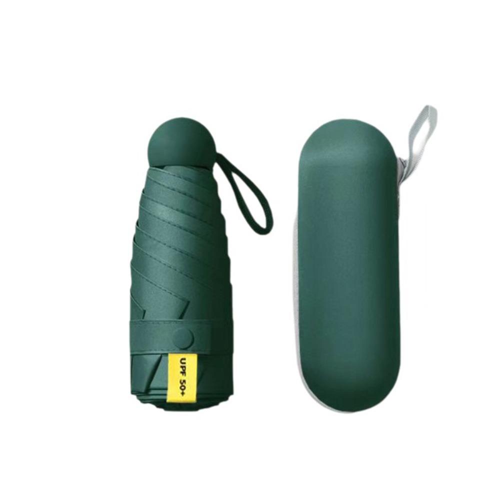 Reinforced Umbrella Rack Capsule Foldable Umbrella Windproof UV Umbrella Rain Umbrella  Student