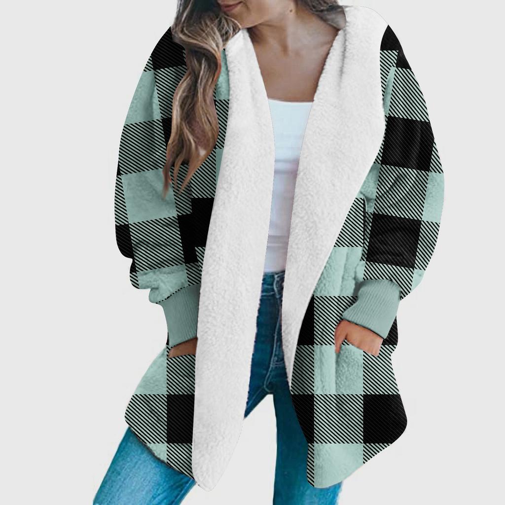 Mode Frauen Langarm Stricken Und Winter Strickjacke Pullover Einfarbig Mantel