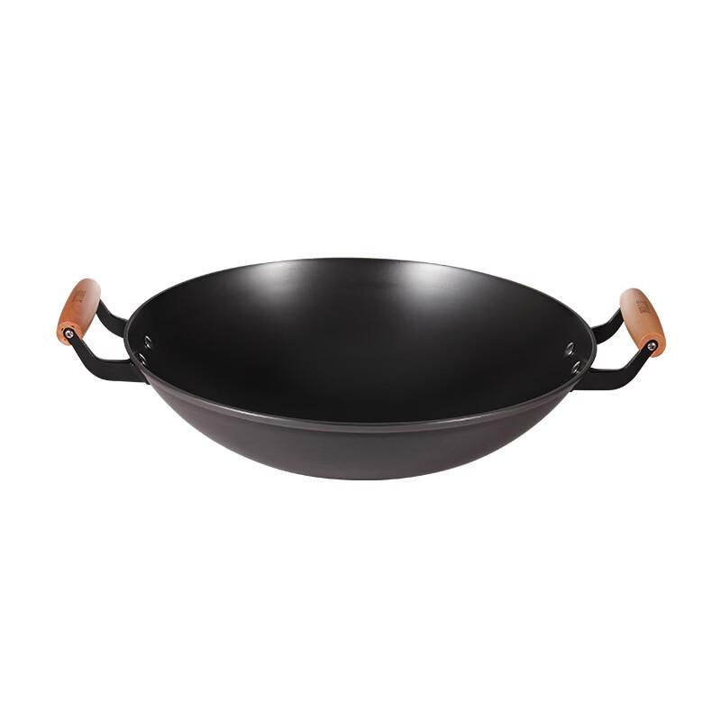 

BTSM 38cm Double Handle Uncoated Cast Iron Wok