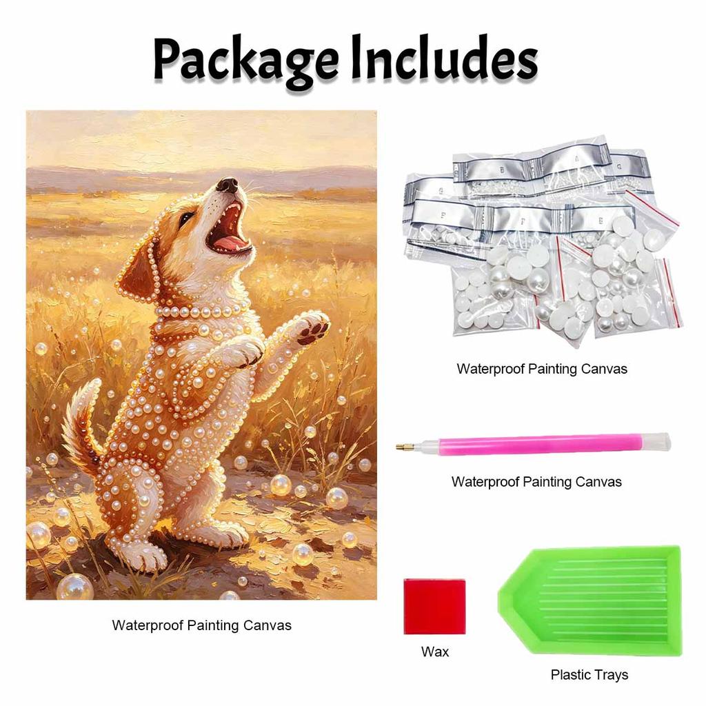 Pearl painting kit Corgi dog art DIY home decoration painting