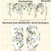 2pcs Removable Wall Stickers Plant Vine Flower Green Leaf Self-Adhesive Decorative Decal for Home Living Room Bedroom Background