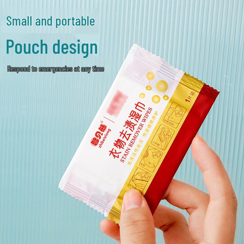 Portable Disposable Stain Remover Wipes for Clothing, Jackets & Shoes