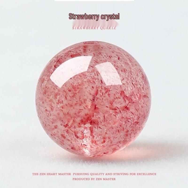 Natural Strawberry Quartz Round Beads for DIY Jewelry and Accessories 6mm 1 piece