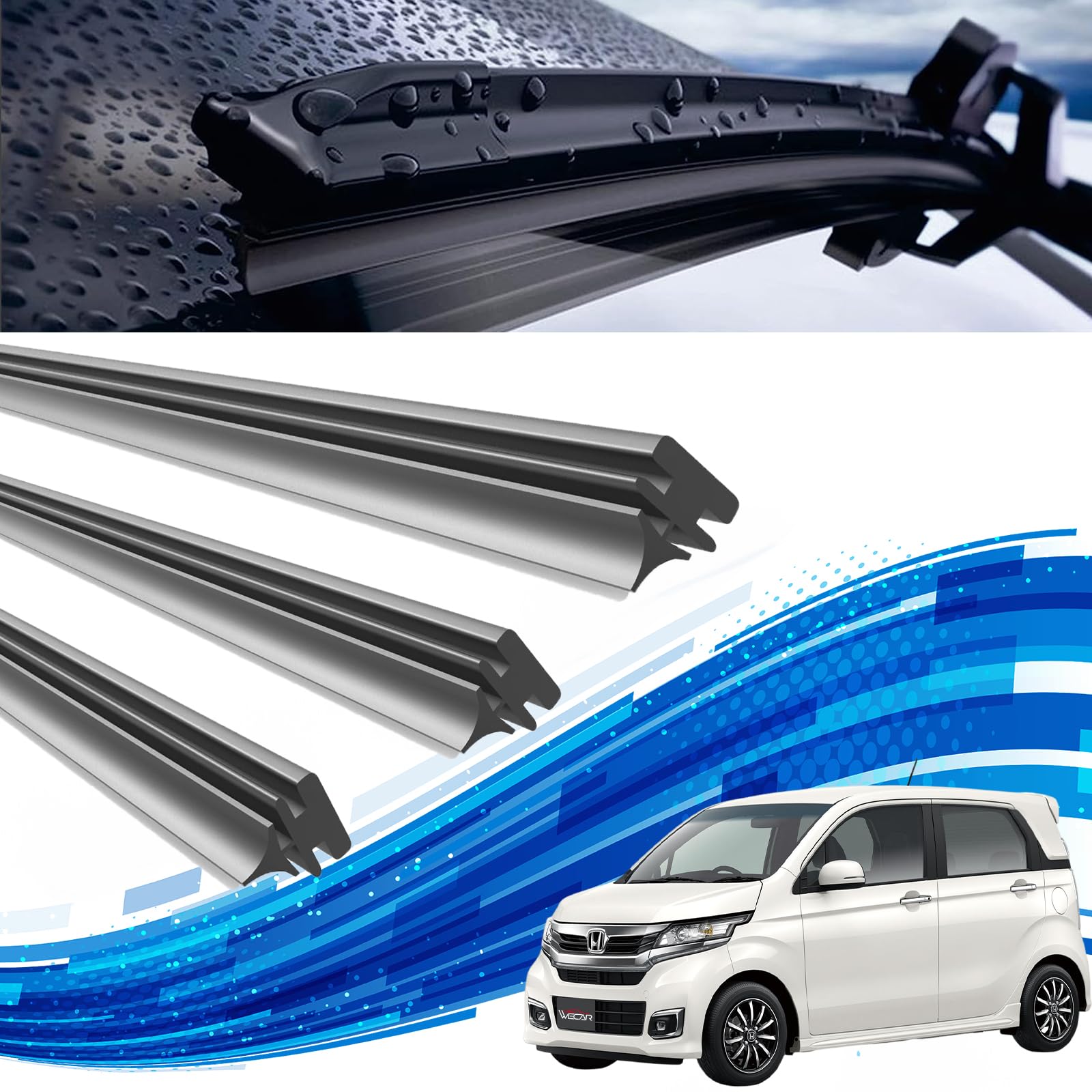 Резиновая накладка стеклоочистителя Honda N-WGN Совместимый размер Оригинальная Совместимая Замена