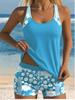 2026 European & American Printed Two-Piece Swimsuit - Women's Conservative Quick-Drying Boxer Briefs