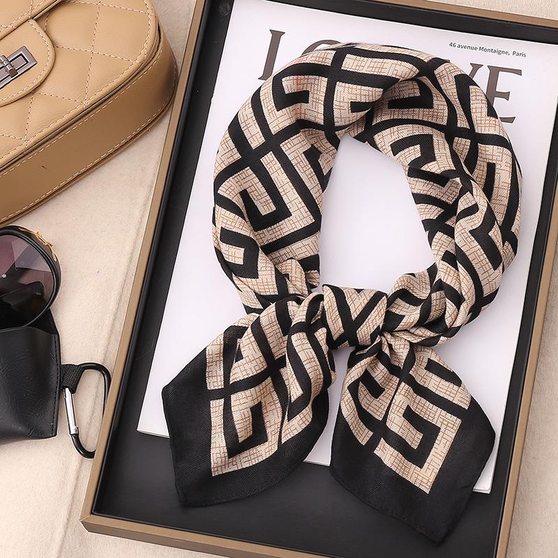 Paisley Patchwork Cotton & Linen Square Scarf for Women - Silk Neck Tie for Shirts, Suits & Waist - Spring/Summer Fashion Accessory