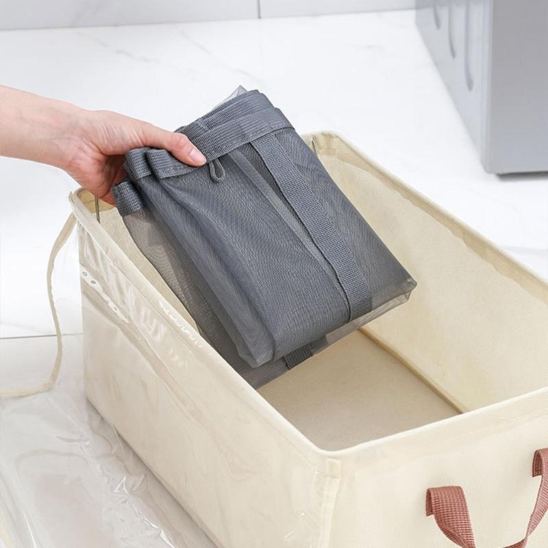 Extra Large Foldable Clothes Hamper Space Saving Foldable Nylon Laundry Basket with Reinforced Carry Handle