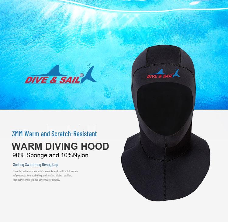 3MM Warm Diving Hood: Swim, Surf, Snorkel & Jellyfish Protection