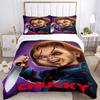 Juego de Ropa de Cama Chucky Los Leales Sujetos del Terror 3 Piezas Incluye Funda de Edredón y Fundas de Almohada, Adecuado para Todas las Estaciones H017