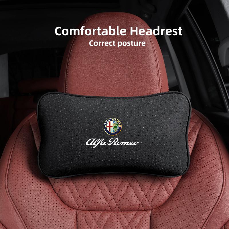 CAR COMFORTABLE HEADREST AND LUMBAR SUPPORT VALVE CAP For Alfa Romeo Giulietta GT 159 147 156 Mito Brera Giulia F1 Stelvio