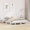 Vidaxl Bed Frame Without Mattress, White, 120X200 Cm, Pine Wood