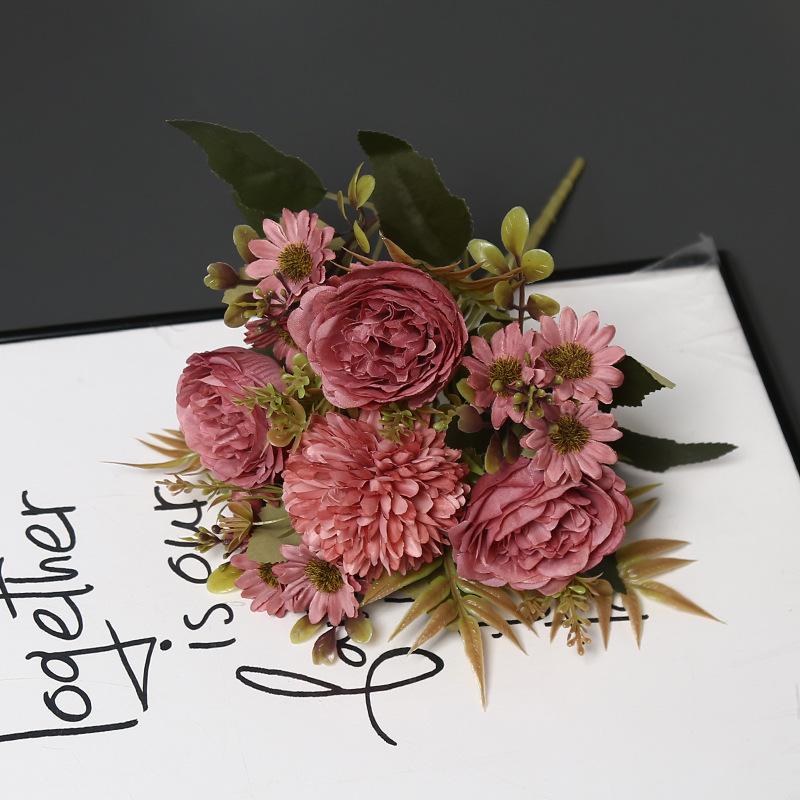 European Style Peony Artificial Flowers for Home, Wedding, and Photography Decoration