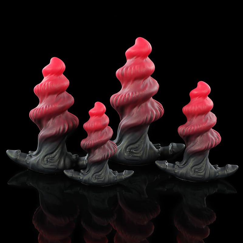Anal plug expansion Silicone dildo Deformed dildo Soft Anal dildo Extra thick size Multiple spiral pattern Anal goods Attachable Anal development For